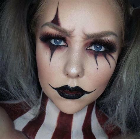 Easy Evil Clown Makeup - Festival Makeup Inspiration