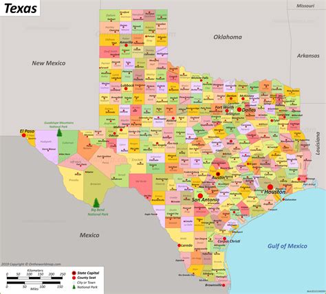 Texas State Map | USA | Detailed Maps of Texas (TX)