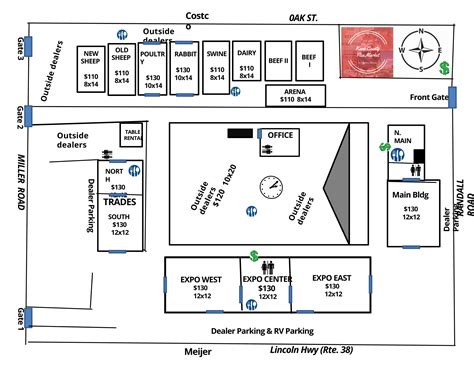 Kane County Flea Market Map of Grounds