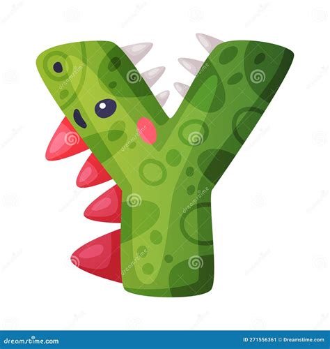 Y Vowel Letter Dino Font. Dinosaur Alphabet, Cute Dino Effect Green Letter Sign, Abc for Kids ...
