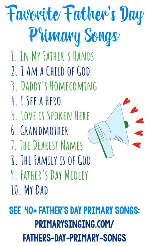 40+ BEST Father's Day Primary Songs List - Primary Singing