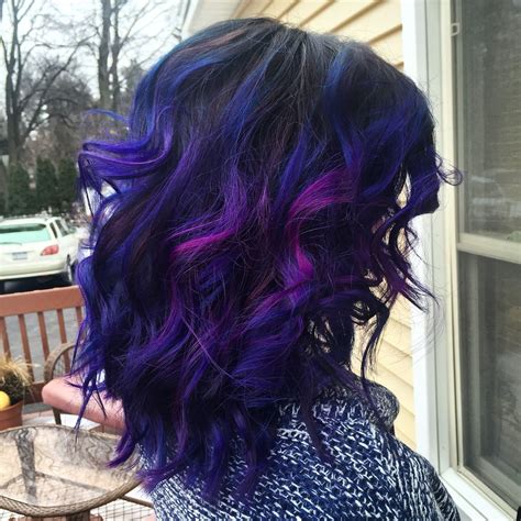 My galaxy inspired hair. Pravana: blue, violet, and wild orchid. | Hair ...
