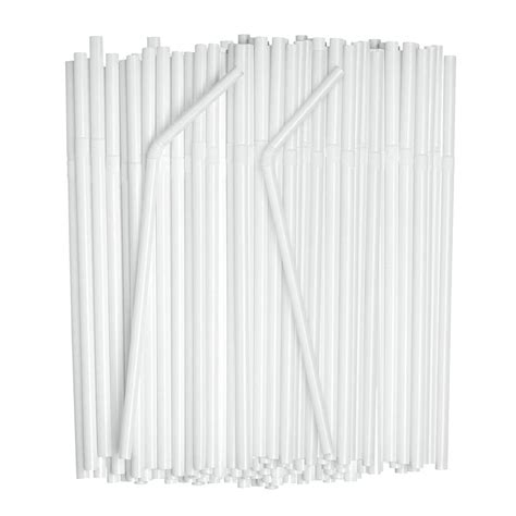 Matoen Clear Plastic Straws Individually Wrapped 100 Pack, 8 inch ...