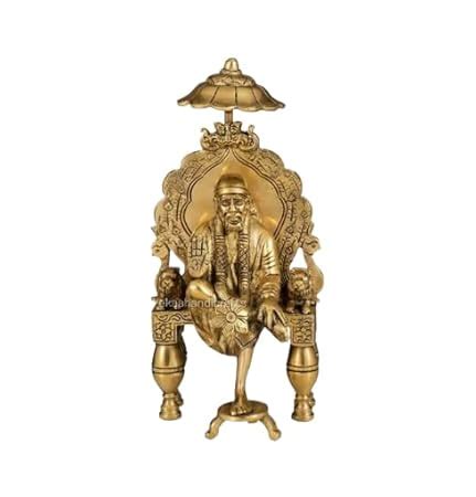Buy EKAA HANDICRAFTS Brass Sai Baba Murti Shirdi Idol Statue of Lord ...