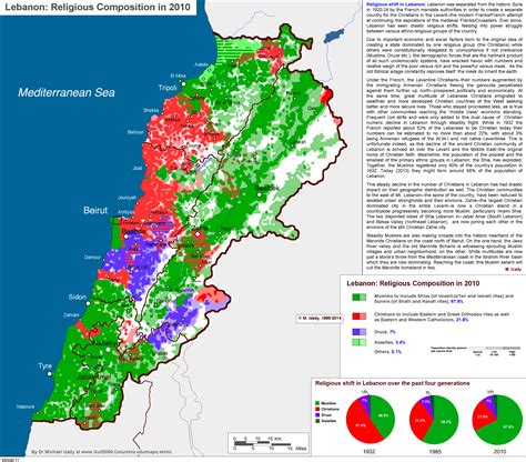 Lebanon Map By Religion