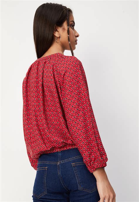 Buy Girls Printed Top with Elasticated Hem Online at just Rs. 499.0 ...