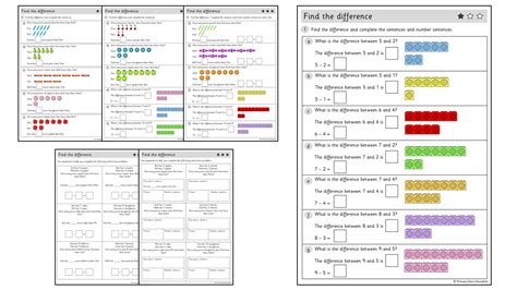 Difference within 10 Worksheet 的图像结果