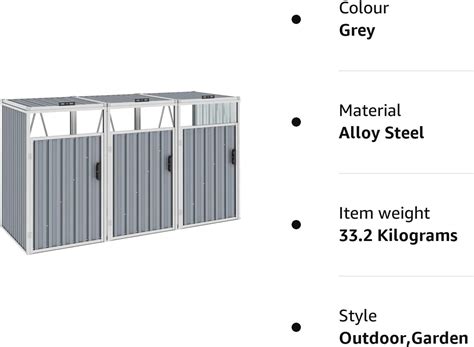 Susany Triple Garbage Bin Shed, Wheelie Bin India | Ubuy