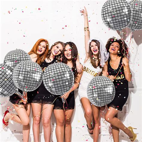 Buy 6 Pack Big Disco Ball Balloons for 70s Disco Party Decorations 4D ...