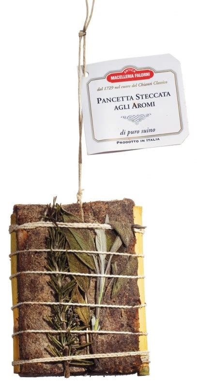 Pancetta con Aromi, pork belly with fresh herbs, Falorni, approx. 425 g ...