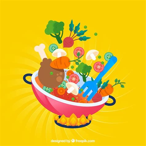 Delicious food background | Free Vector