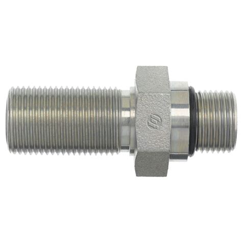 Hydraulic Hose Adapters - Bulkhead Straight, O-Ring Face Seal to O-Ring ...