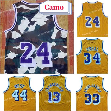 Retro Wilt 13 Chamberlain Shaq Basketball Jersey Johnson West 34 O Neal ...