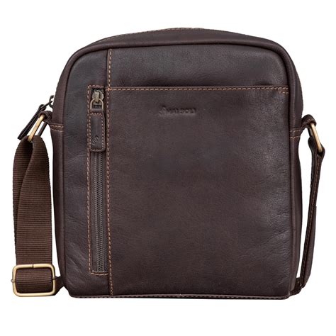 Buy MAI SOLI Men Genuine Leather Crossbody Bag - Brown at Amazon.in
