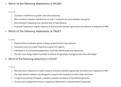 Solved: Which Of The Following Statements Is FALSE? Which ... | Chegg.com