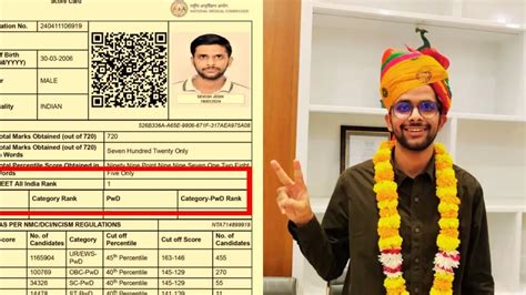 NEET 2024 Topper Marksheet: सीकर के देवेश जोशी की नीट की मार्कशीट देख ...