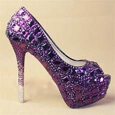 Purple Heels For Wedding by Popular Purple High Heel Shoes Sparkling Formal Rhinestone Purple Heels For Wedding