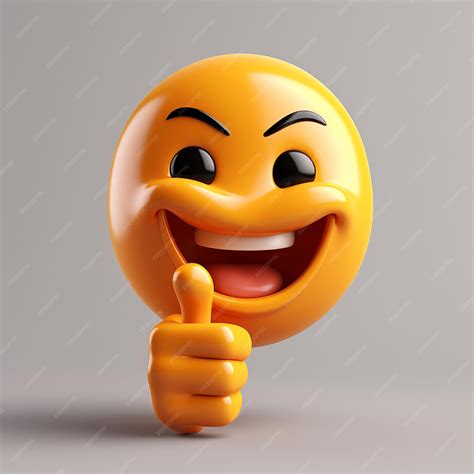 Premium Photo | Realistic 3D Emoji with Thumbs Up for Expressing Approval and Encouragement