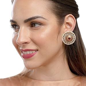 Zaveri Pearls Antique Silver Tone Floral Design Circular Stud Earring ...