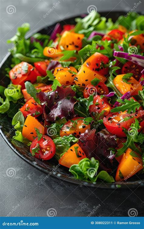 Different Types of Salads with Various Lettuces and Gourmet Tomatoes ...