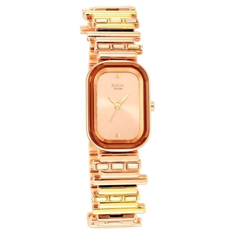 Titan Raga Love All Quartz Analog Rose Gold Dial Two Toned Gold and ...