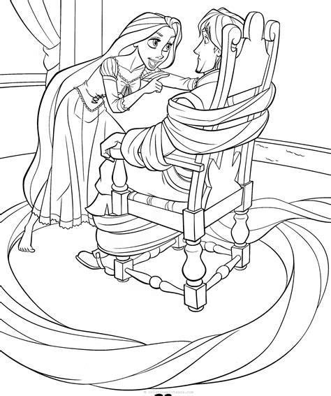 Rapunzel Printable Coloring Pages