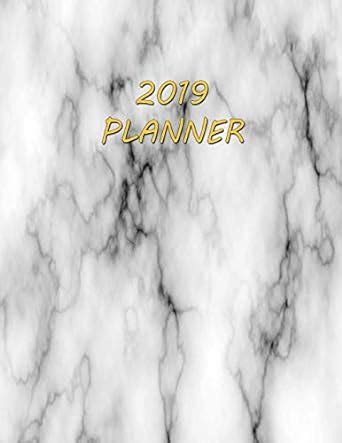 2019 Planner: White and Black Marble 2019 Daily Planner : Publications ...