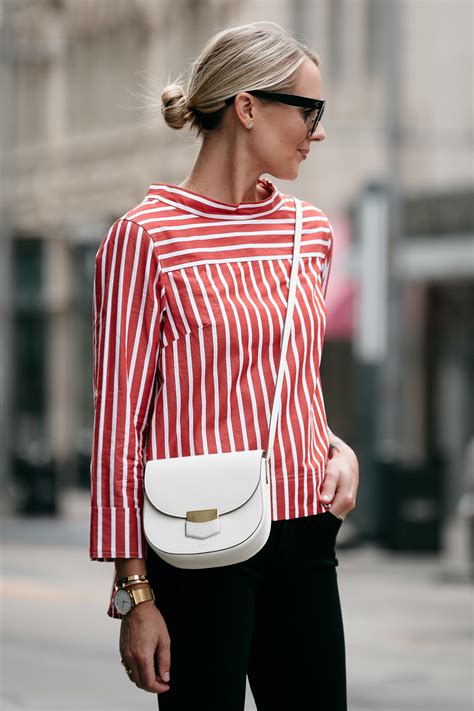 Red And White Striped Shirts For Women