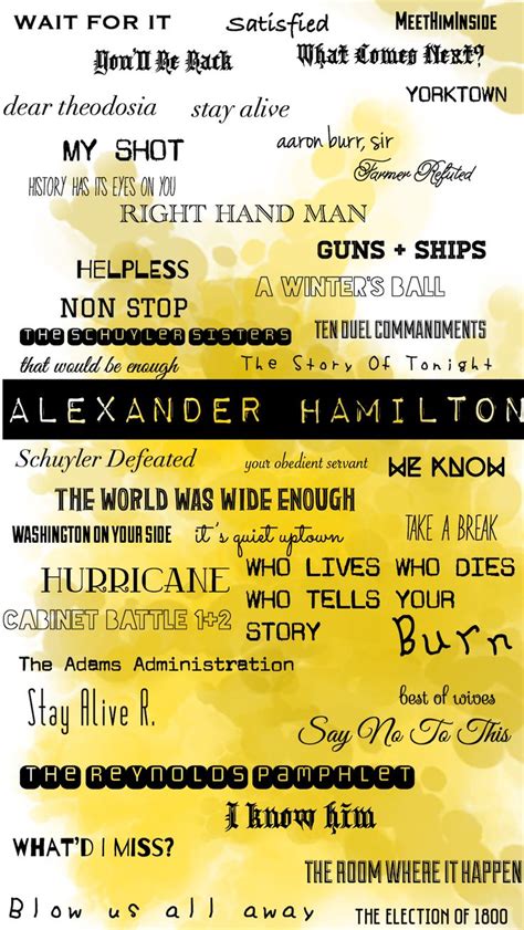 Hamilton Song List in Order 的图像结果