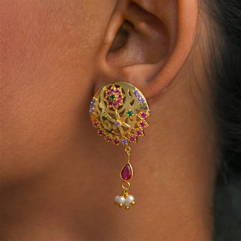 Shimmering Elegance: Shabnam Earrings By Totapari Jewellery
