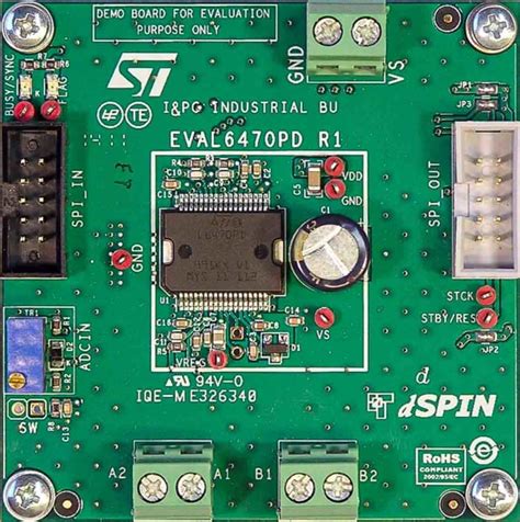 EVAL6470PD STMicroelectronics | STMicroelectronics Demonstration Board ...