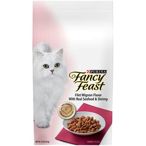 Purina Fancy Feast Dry Cat Food Filet Mignon Flavor with Seafood and ...