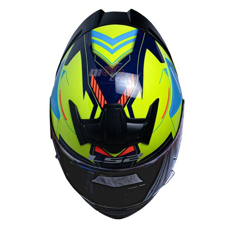 LS2 FF352 Betha Hi Viz Yellow Navy Blue Gloss Helmet– Moto Central