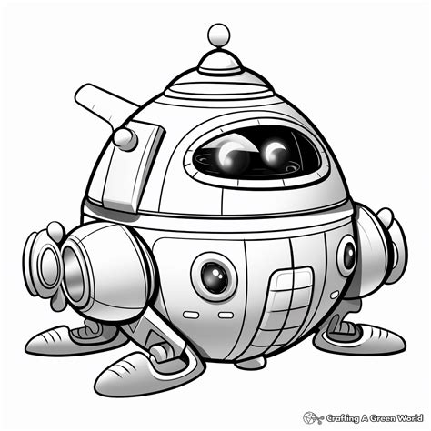 Image result for Alien Spaceship Coloring Pages