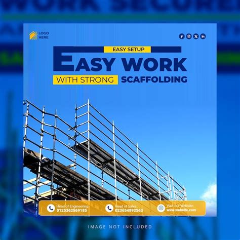 Easy work with strong scaffolding | Premium PSD