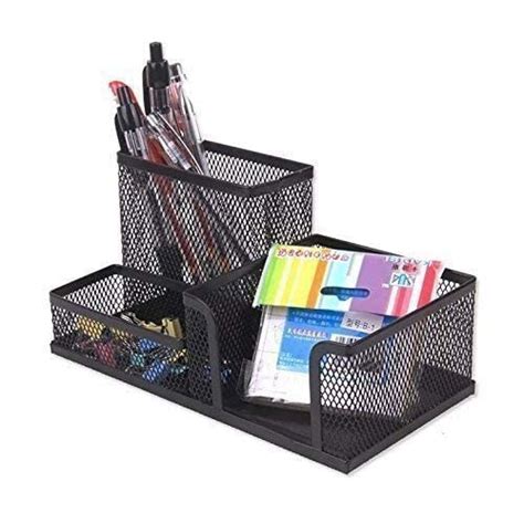 Divik Desk Organizer Metal Mesh Desktop Organizer With Pen Pencil ...