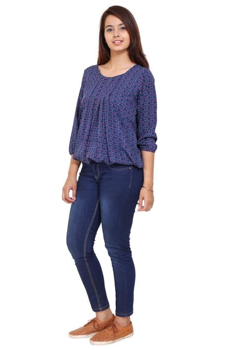 Navy Blue Top Fusion Wear Beats has become India ethnic wear ...