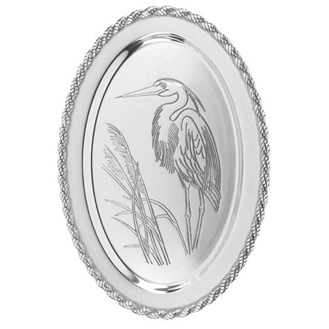 Heron Oval Tray - The Cottage Shop