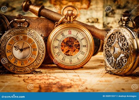 Vintage pocket watch stock image. Image of nostalgia - 35091537