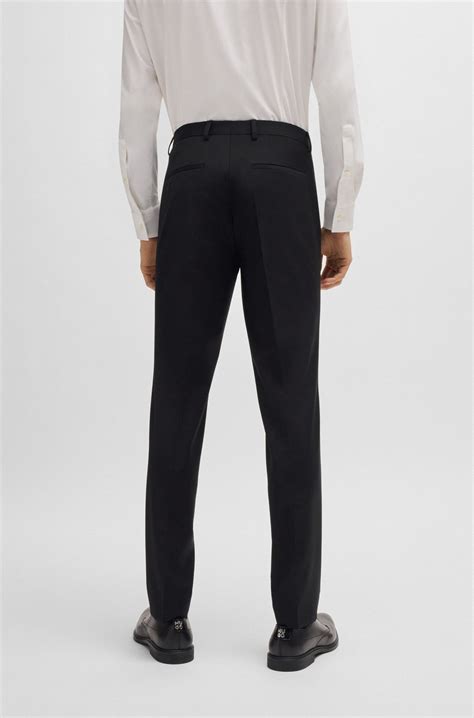HUGO - Extra-slim-fit suit in a wool blend - Black