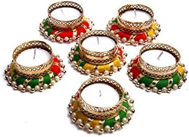Buy Gadinfashion™ Tealight Candle Holders Round Votives Diya for Home ...