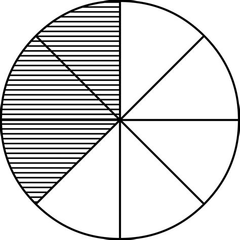 Fraction Pie Divided into Eighths | ClipArt ETC