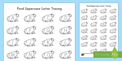 Pond Uppercase Letter Tracing Worksheet / Worksheet