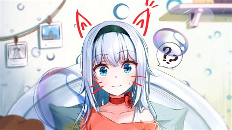 Download wallpaper 2560x1440 girl, ears, glance, anime, art, funny ...