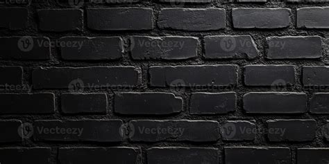A detailed closeup view of a textured black brick wall that effectively ...