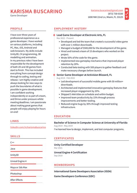 Image result for Example of Web Developer Resume