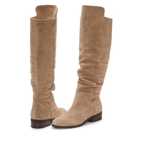 Wide calf suede boots womens online