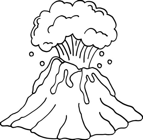 Volcano Coloring Pages