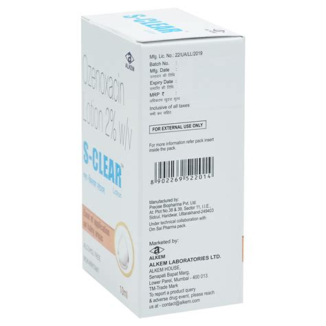 S-Clear 2% Lotion | Uses, Side Effects, Price | Apollo Pharmacy
