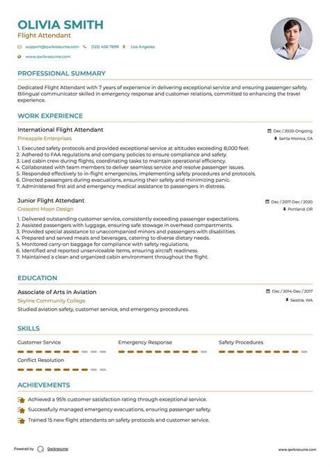 Flight Attendant Resume